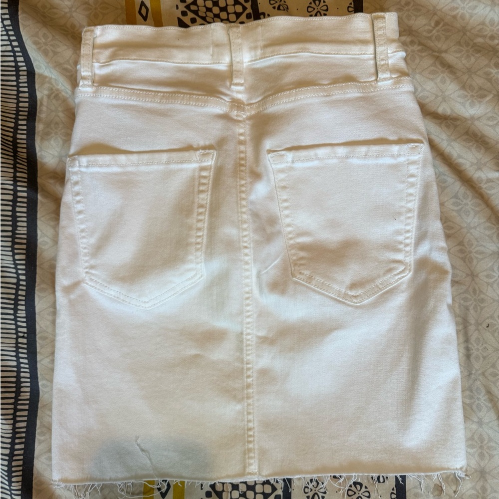 Frame Denim White Mini Skirt